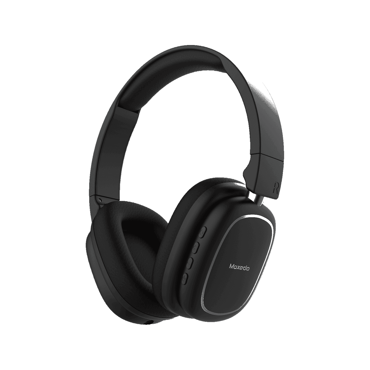 Moxedo Rave Bass Wireless ANC Headphone 42dB 33 Hours Playtime with Built-in Microphone (Black)