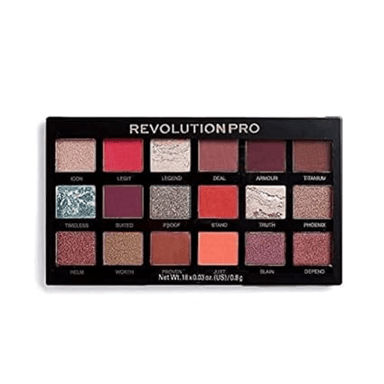Revolution Pro Regeneration Eyeshadow Palette, Legendary, Matte & Shimmer Hues, 18 Shades Highly Blendable, Cruelty-Free,