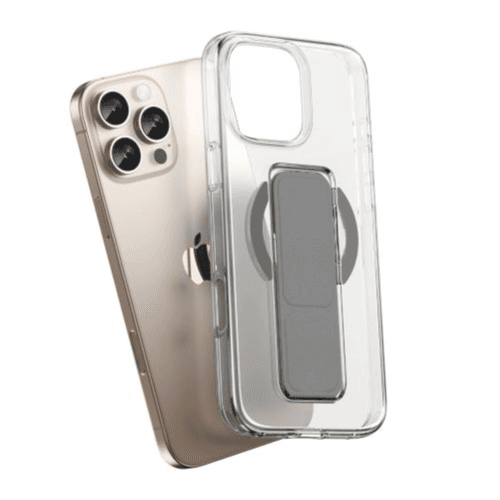 Clear Case with MagSafe Grip for iPhone 16 Pro Max (Dark Grey)