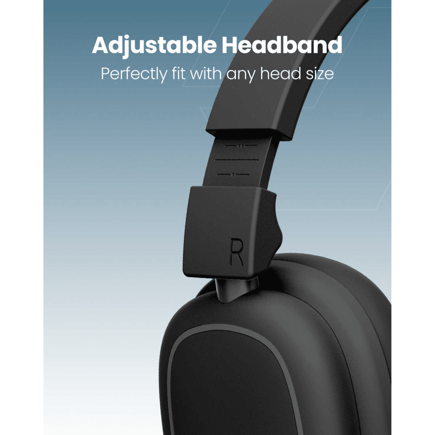Moxedo Rave Bass Wireless ANC Headphone 42dB 33 Hours Playtime with Built-in Microphone (Black)