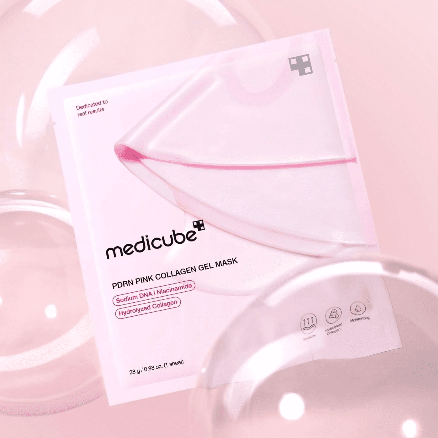قناع جل الكولاجين الوردي من Medicube PDRN - 28 جم