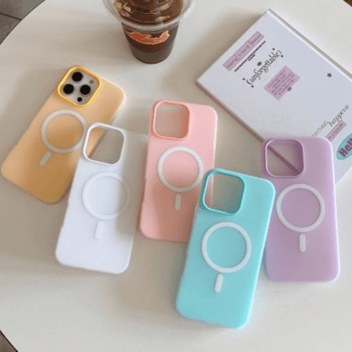 iPhone 16 Pro Max Magnetic Case - New Macaron Colors (White)