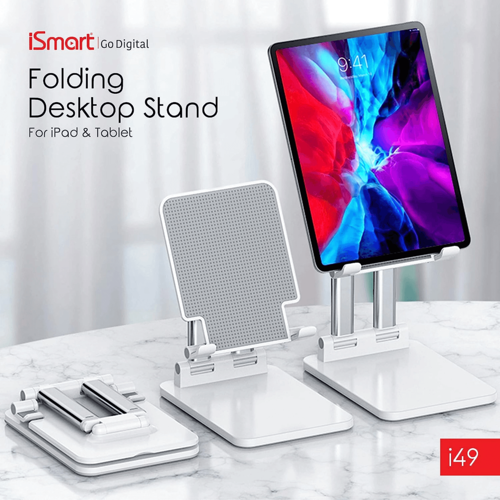 Ismart Folding tablet/Mobile stand And Holder i49