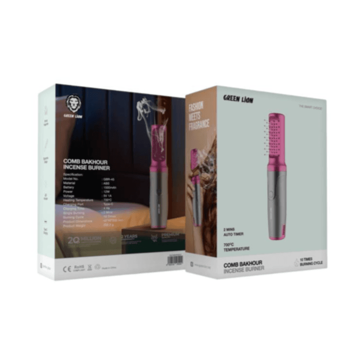 COMB Bakhoor Incense Burner, 1500 mAh Battery Green Lion GRAY