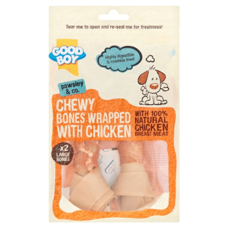 Good Boy Dog Treats Chicken Wrap Large Bone - 2 Pk