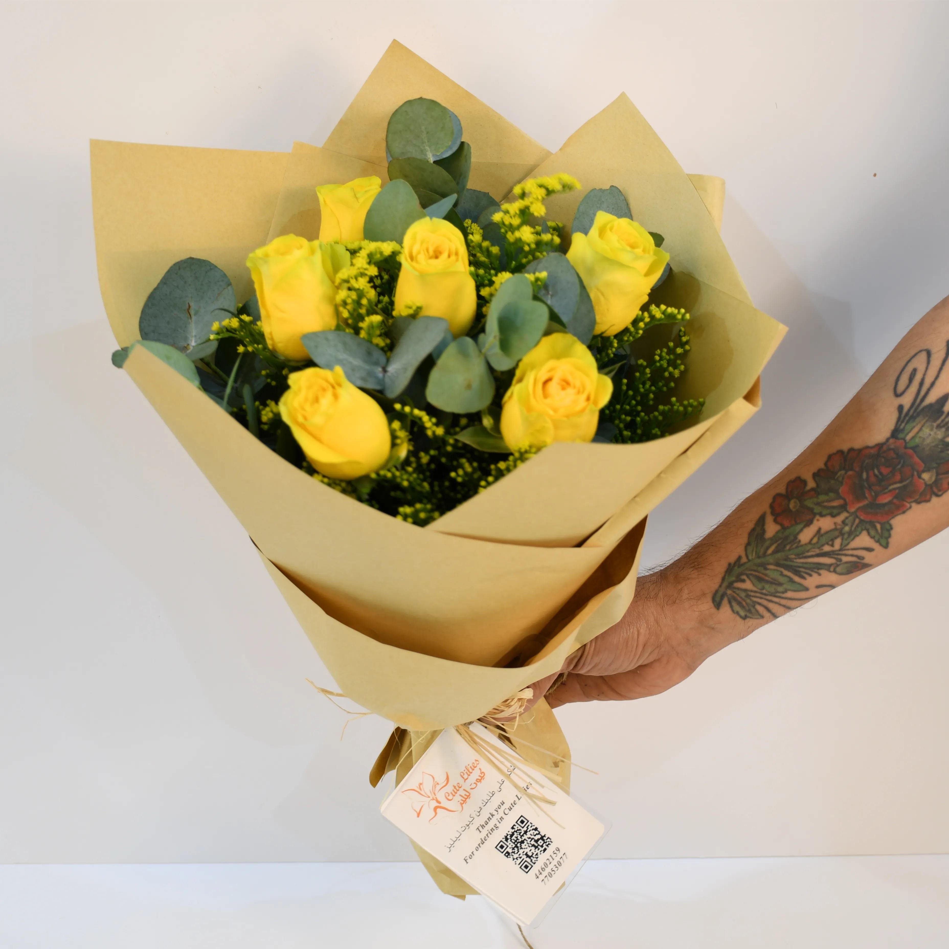 Yellow Rose Bouquet - 6