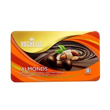 Vochelle Almonds Whole Almonds Coated In  Dairy Milk Chocolate 205gm