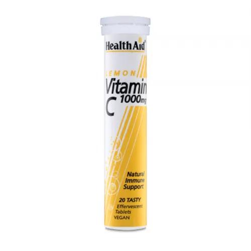 Health Aid Vitamin C 1000Mg Lemon 20 Effervescent Tablets