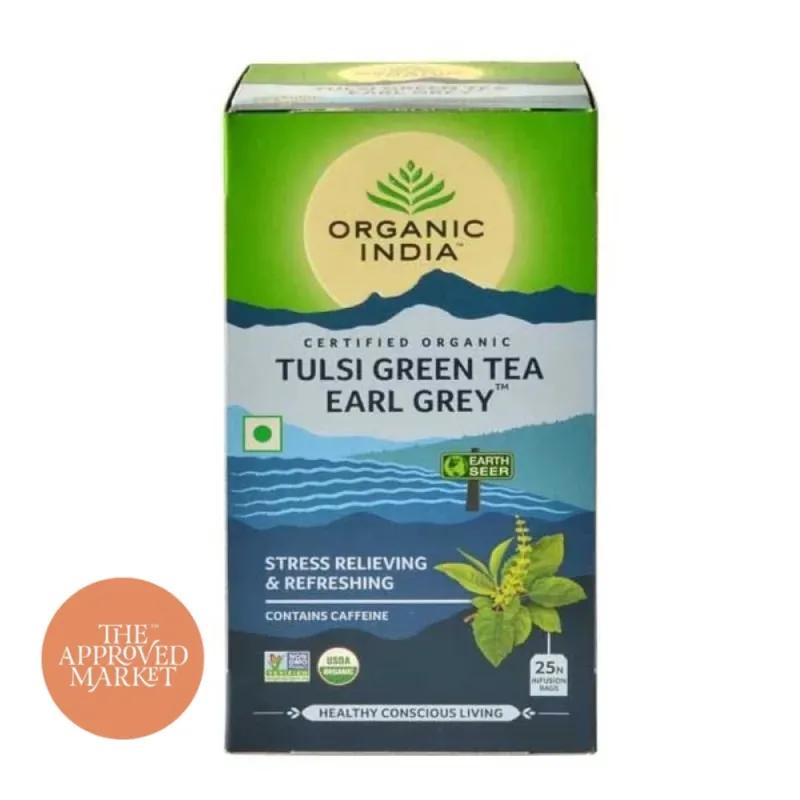 Organic India Tulsi Green Tea Earl Grey 25 Bags