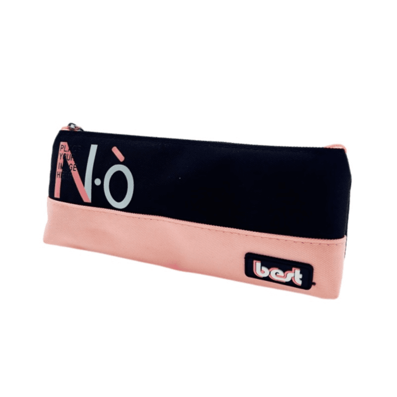 Best Luxurious Fabric Pencil Case pink black Colour - 12047