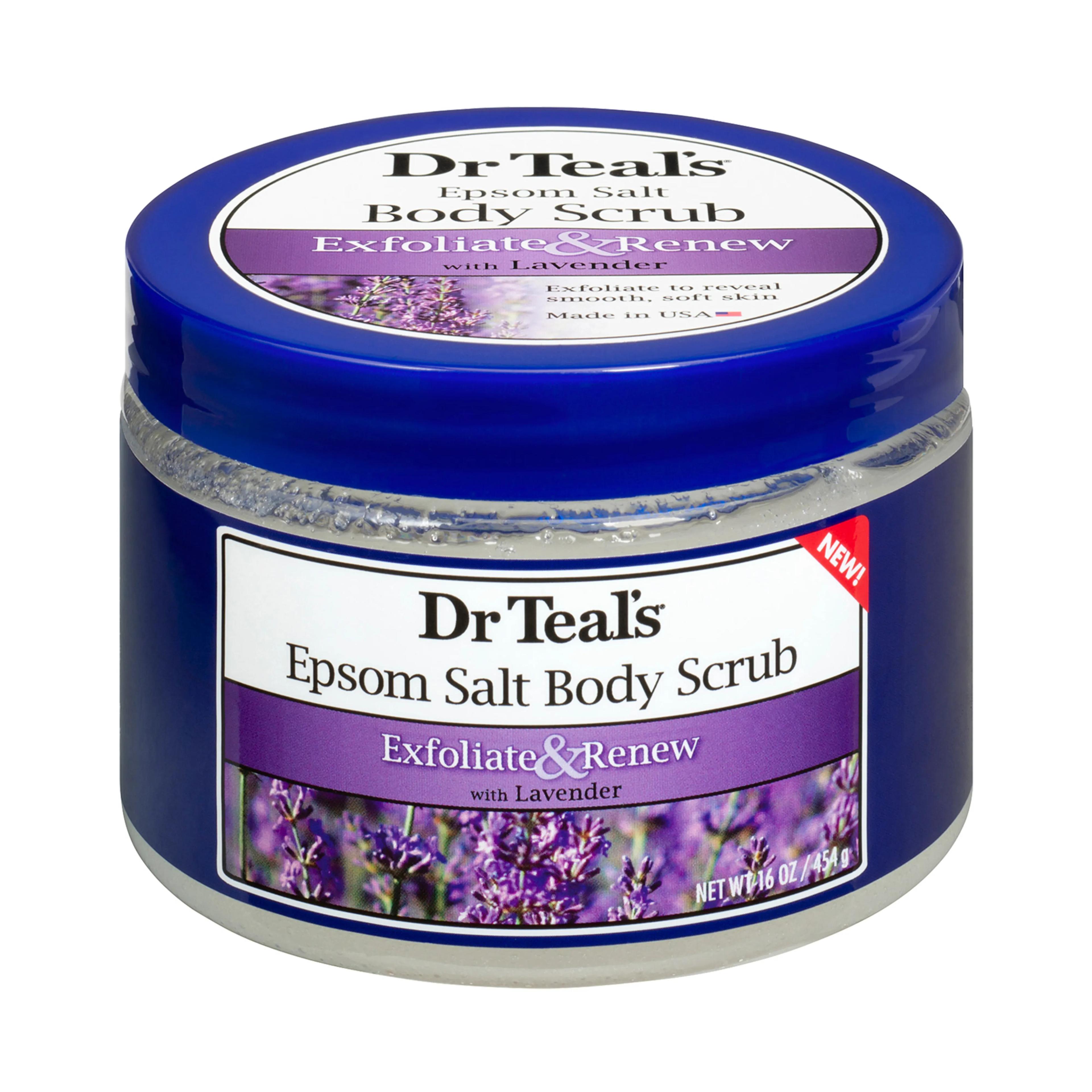 Dr Teal's Exfoliate & Renew Lavender Epsom Salt Body Scrub 16oz