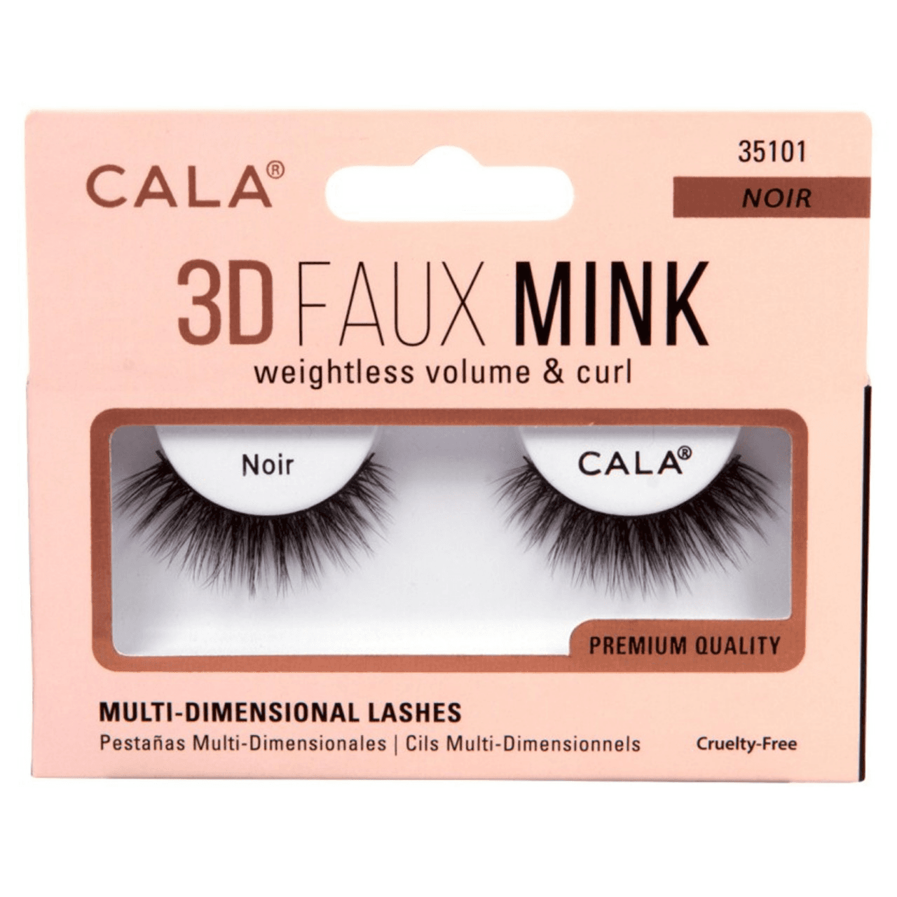 Cala 3D Faux Mink Weightless Volume Curl Lashes Noir 35101