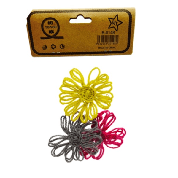 Mix Colour 3pcs Loom Flower - 12181