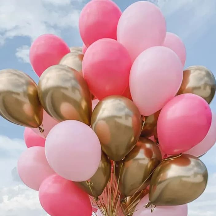 Pink Gold Balloons