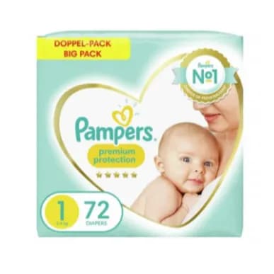 Pampers Premium Protection 1 72's