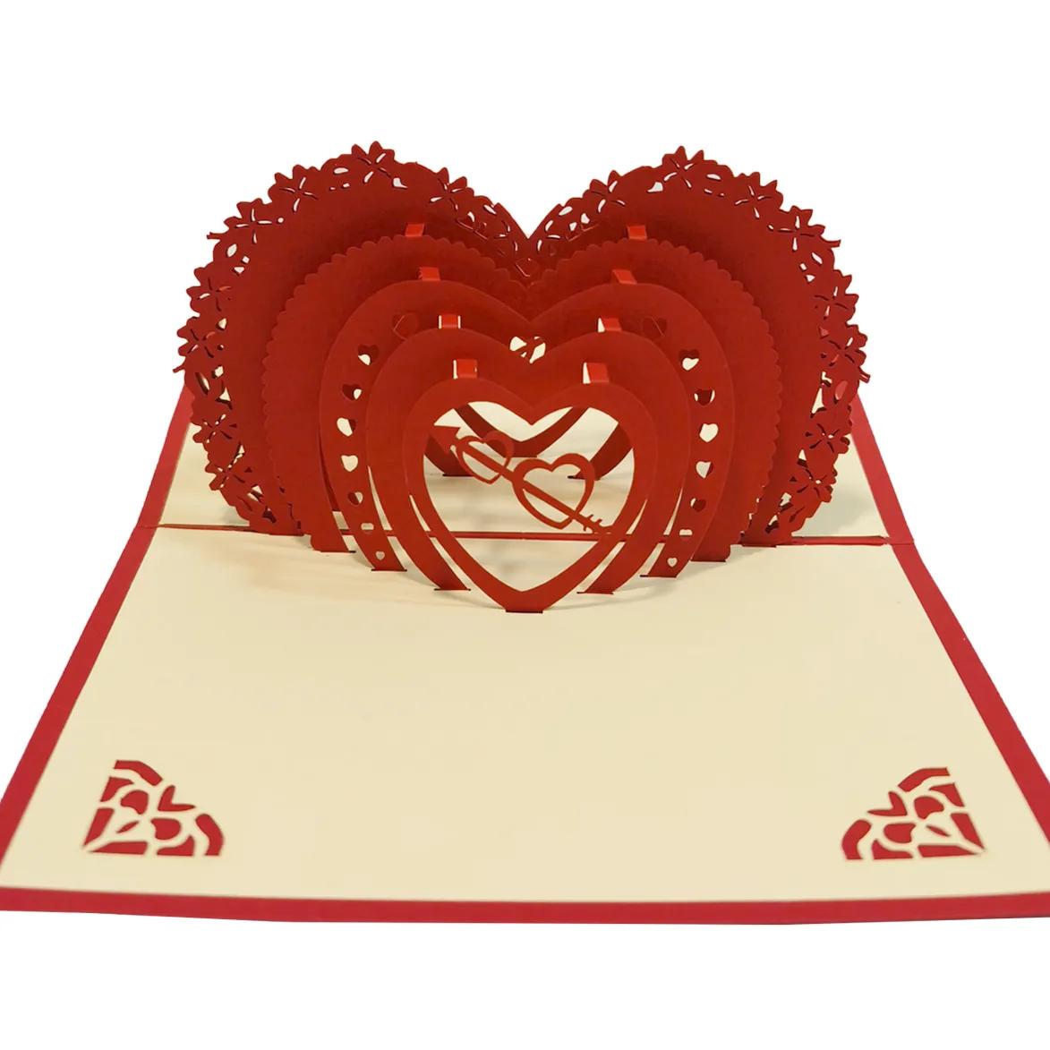 05 - 3D Red Heart Pop Up Card