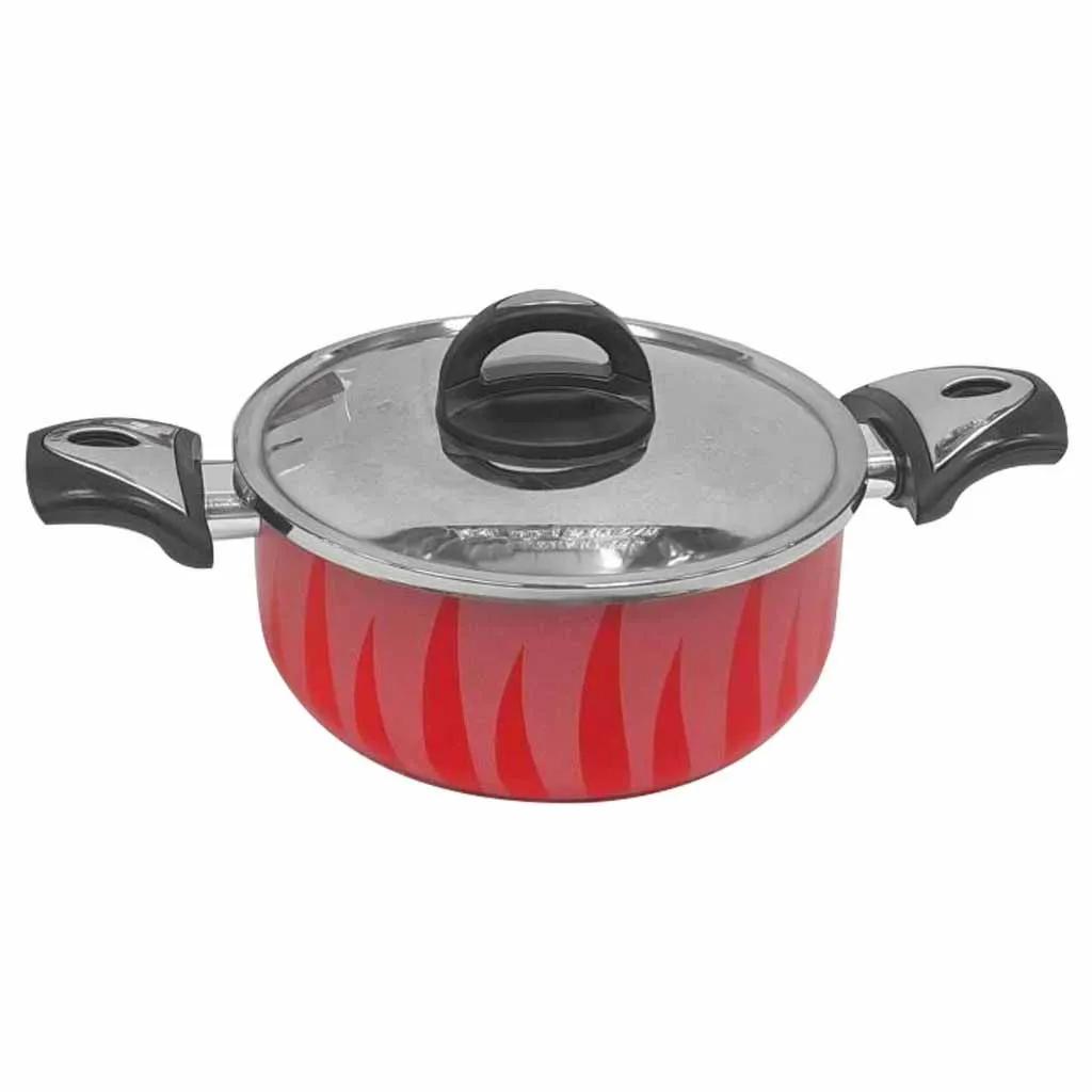 Kawashi 26cm Tempo Flame Non Stick Casserole W/glass Lid Spmb-26