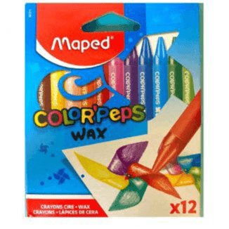 Maped Color'Peps Wax Crayons 12 Colors Cnmd08