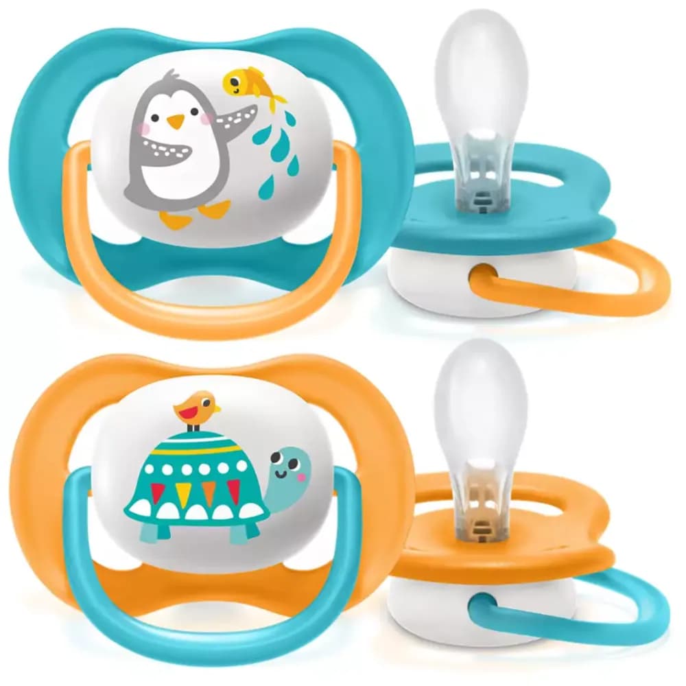 Avent Ultra Air Animals Pacifier Boy 6-18 months 2pcs Code: SCF 080/12