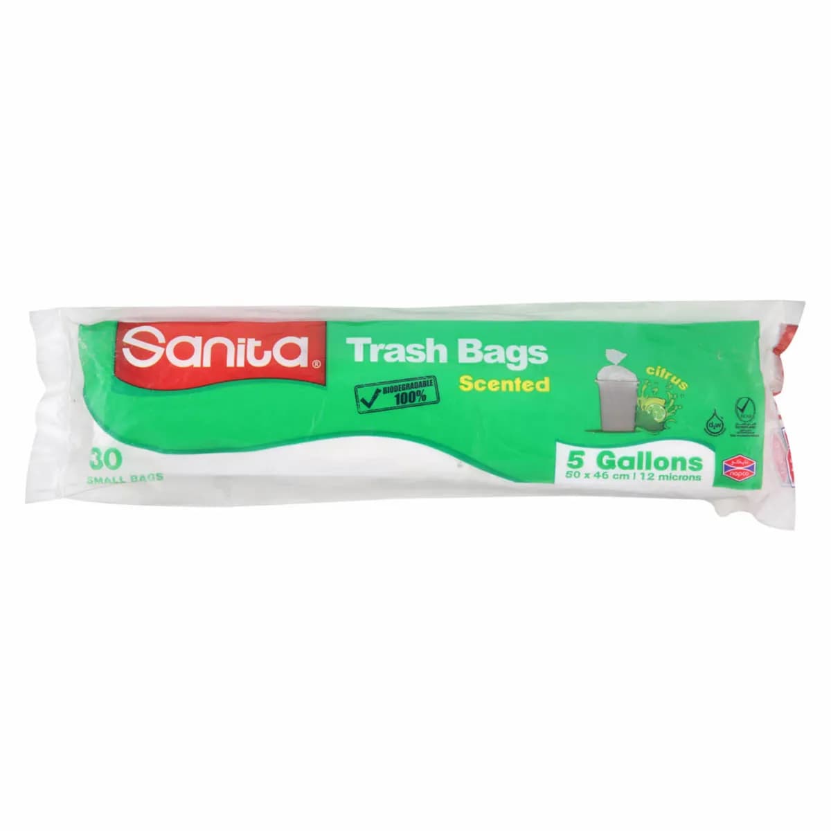 Sanita Trash Bags Scented 5 Gallons 50 x46 Cm 30 Small Bags