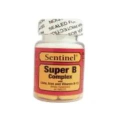 Sentinel Super B Complex With Liver, Iron And B-12 60 Tablets