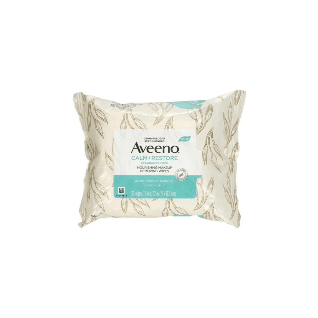 Aveeno Calm + Restore Nourishing Makeup Remover Face Wipes 25 Wipes