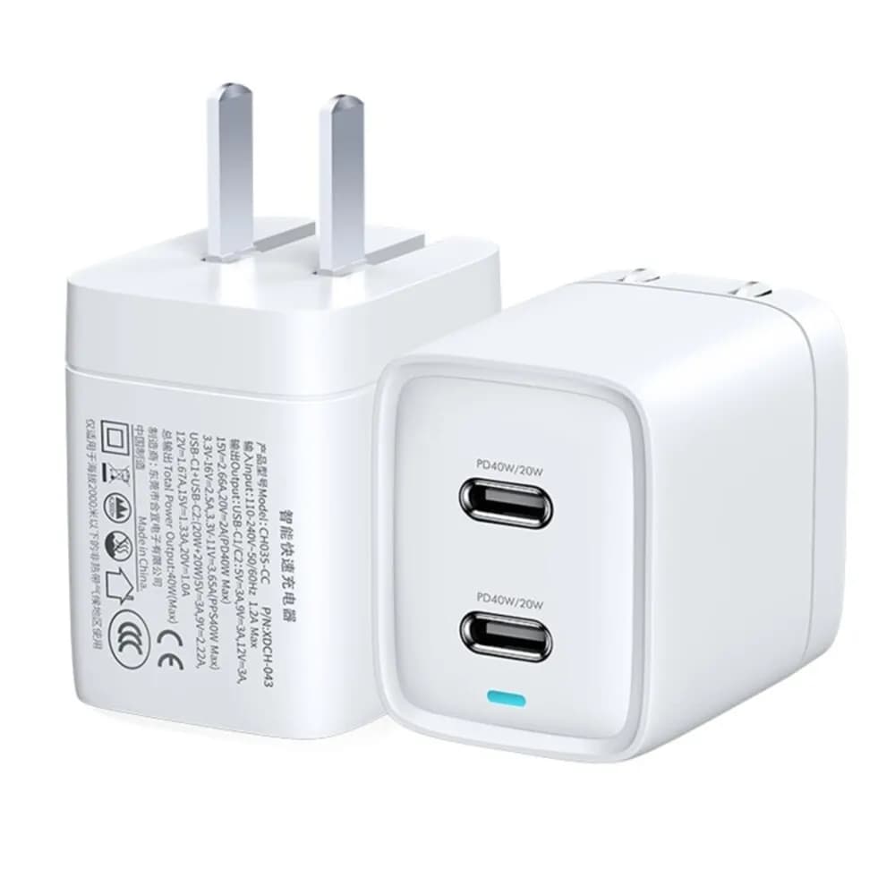 Xundo Xdch043 Dual Usb C Gan Charger 40w