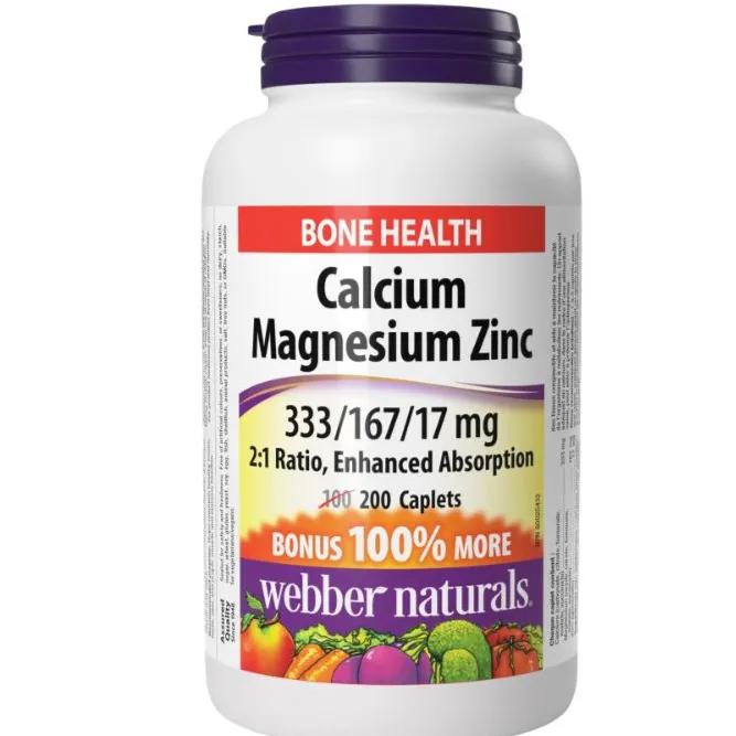 Webber Naturals Calcium Magnesium Zinc Cap 200's