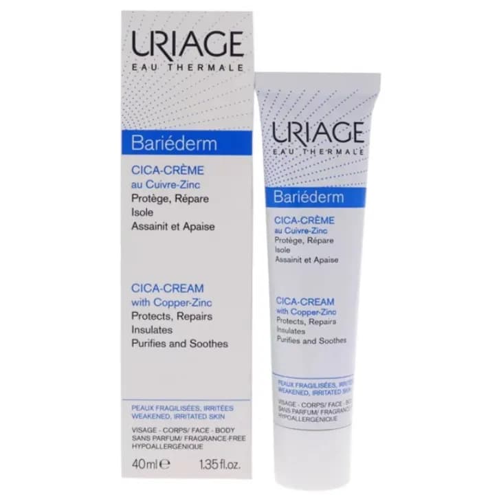 Uriage Bariederm Cica Repair Cream with Cu And Zn Fragrance Free 40ml