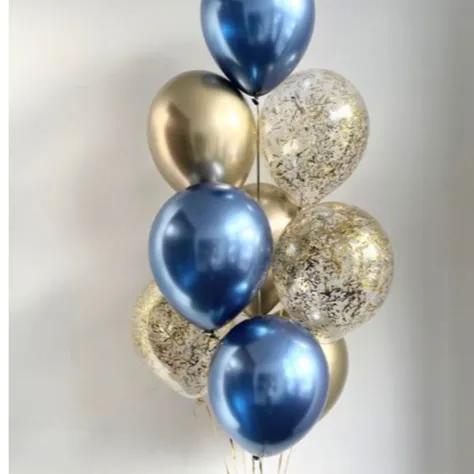 12inch Blue And Gold Bunch 10 Pieces