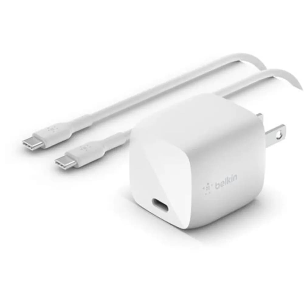 Belkin Boost Charge@wall Charger With Pps+usb-c To Usb-c Cable 30w