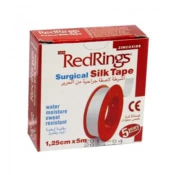 Red Rings Silk Tape  Surgical 1.25 x 5