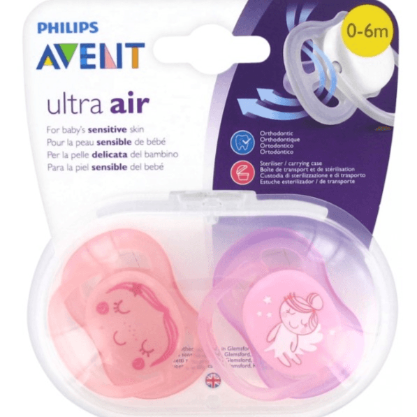 Philips Avent Soother Ultra Air 0-6 Months Pink And Purple With Pattern 345.20