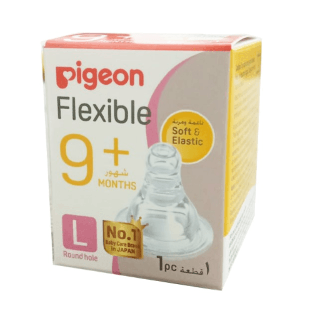 Pigeon Silicone Nipple Large 9m + 1 Piece