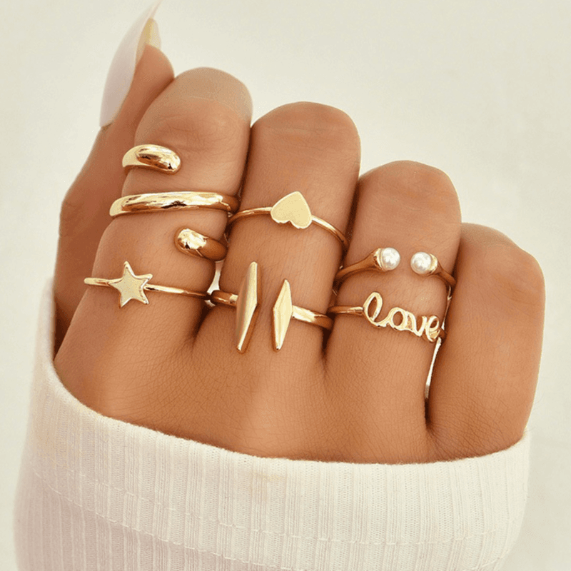 Gold Rings Set - A6