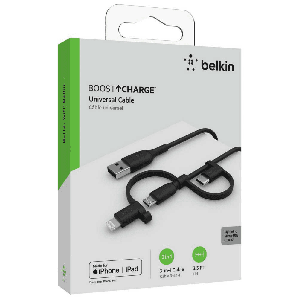 Belkin Boost Charging Cable 3 In 1 1m