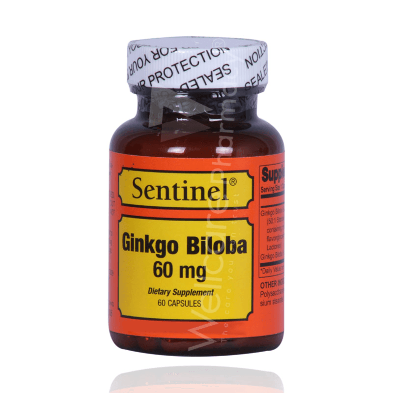 Sentinel Ginkgo Biloba 60mg 60 Capsules