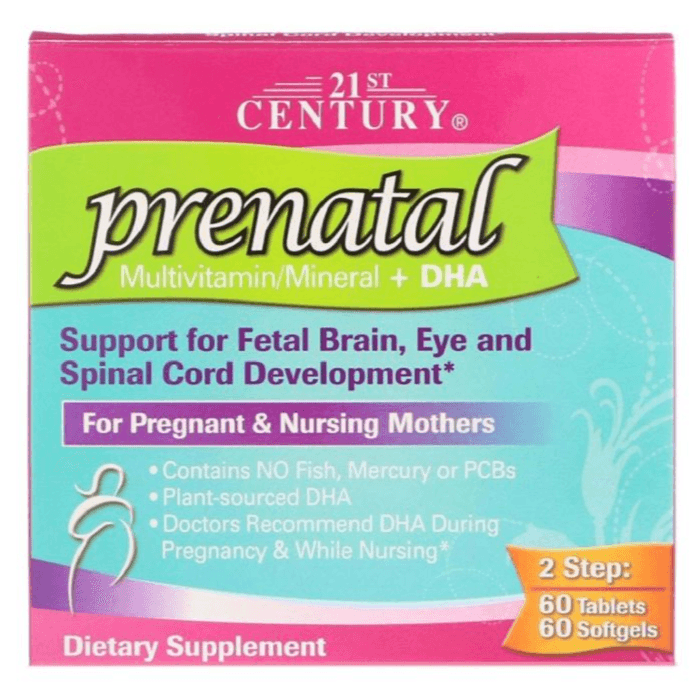 21st Century Prenatal Multivitamin / Mineral + DHA 60's