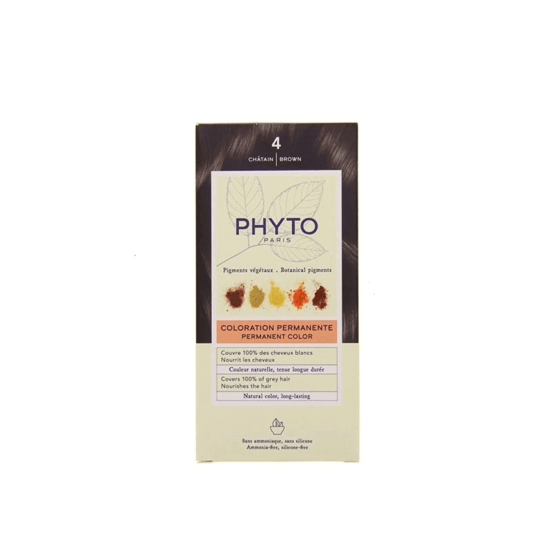 Phyto Permanent Natural Hair Color No:4 Brown