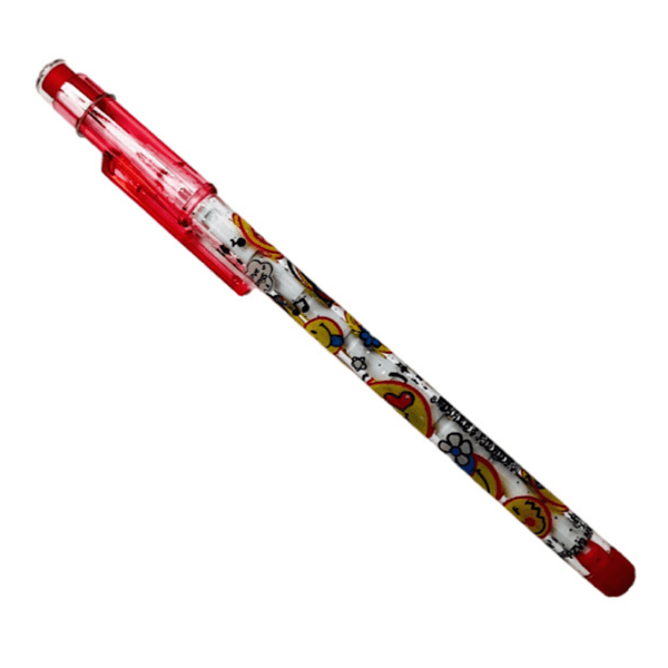 Bensia Push Pencil Happy Face Smile Designed Red Colour - 10116