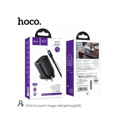 Hoco Lightning Dual Port Charger Set Dc16