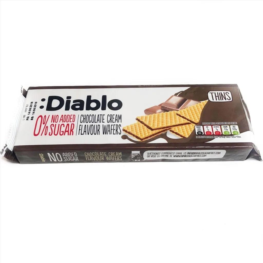 Diablo Wafers With Chocolate Flavour 0% Sugars Added 160G