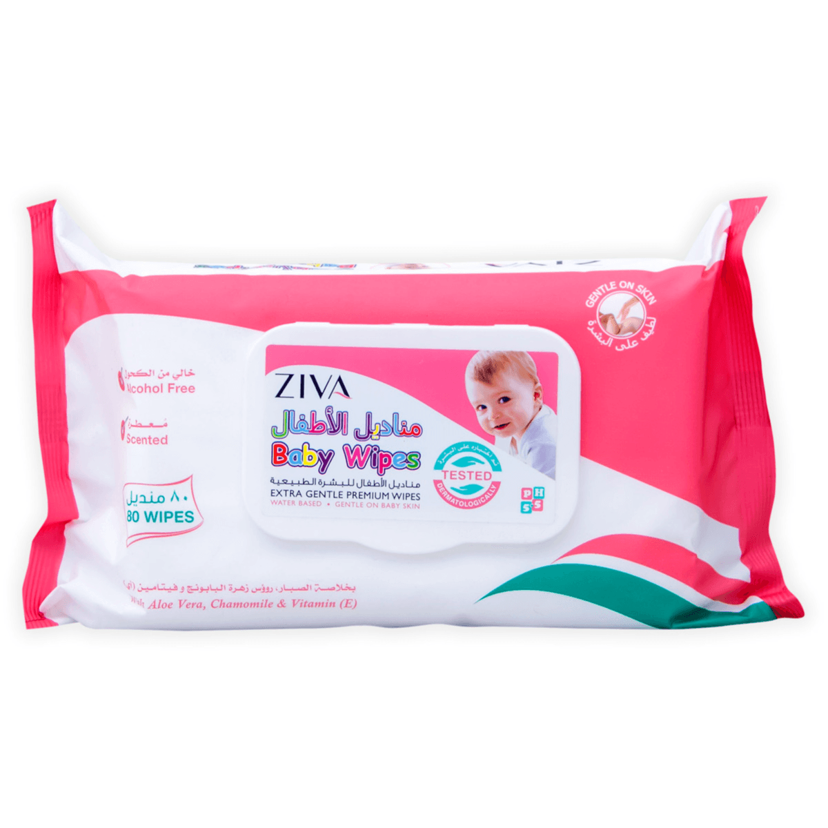 Ziva Baby 80 Extra Gentle Premium Wipes Flowpack (Buy 1 Get 1 Free)