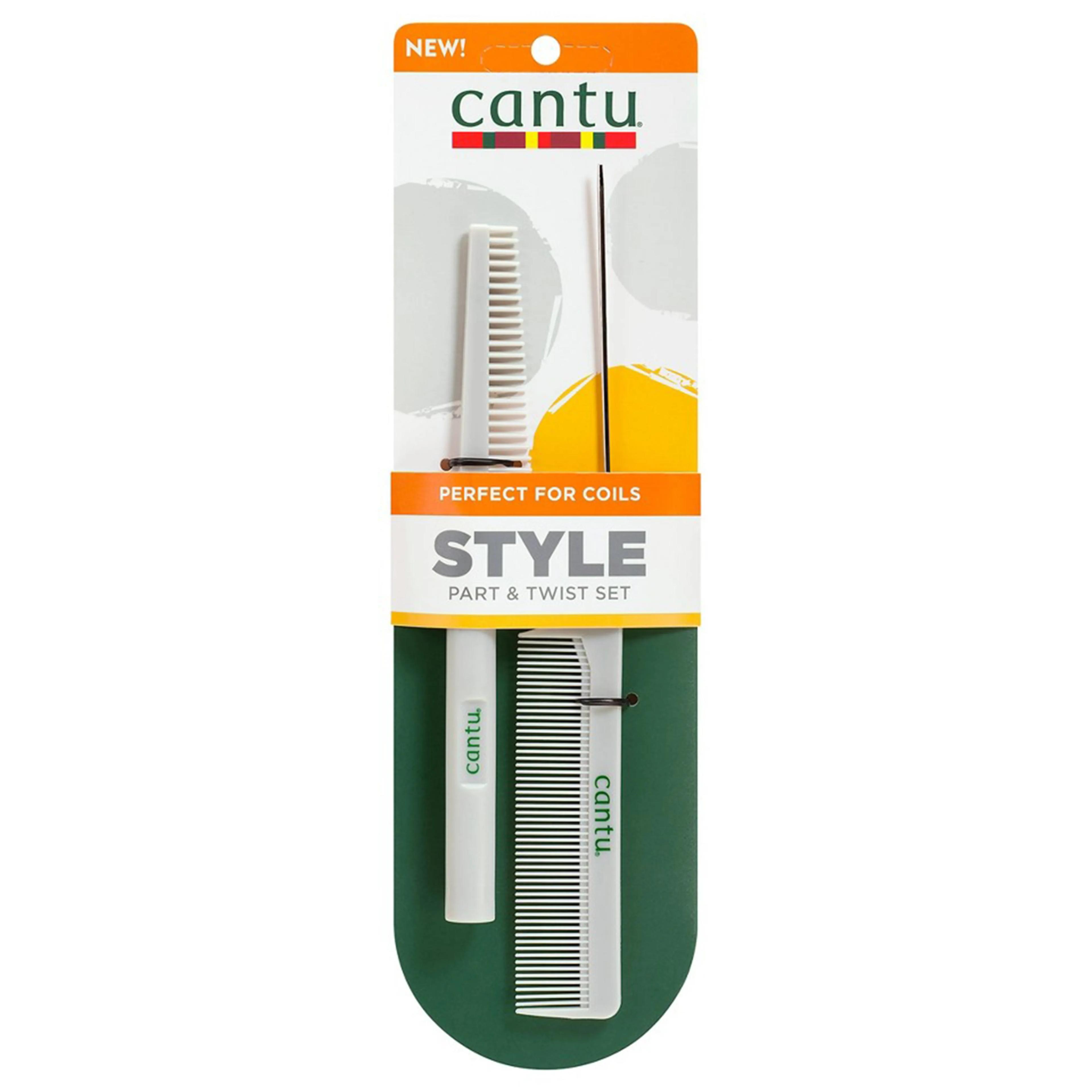 Cantu Spiral Style Part And Twist Comb 2ct Pack