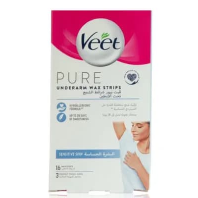 Veet Underarm Wax 16 Strips For Sensitive Skin