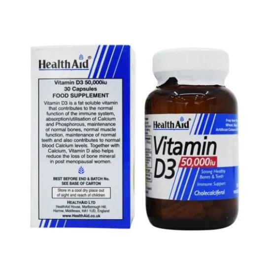 Health Aid Vitamin D3 50000iu Caps 30's