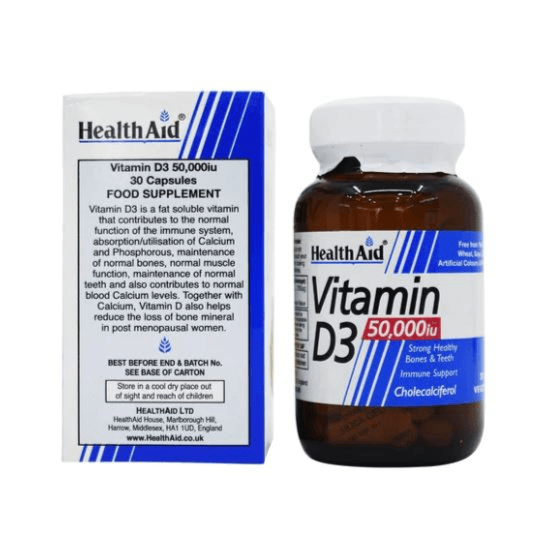 Health Aid Vitamin D3 50000iu Caps 30's