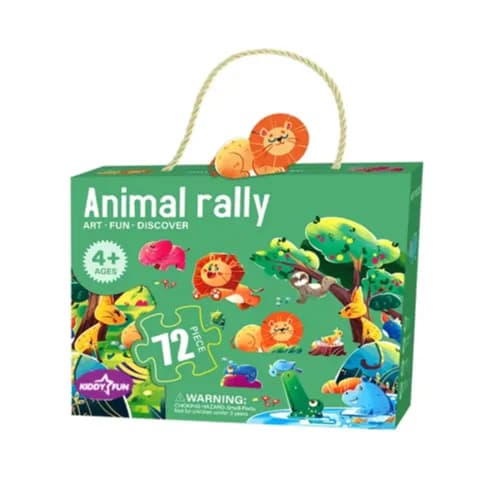 Animal Rally Art Puzzle Fun Discover 72Pcs No.88607