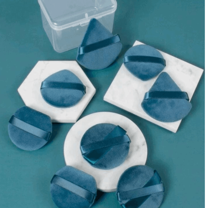 Powder Sponge 8 Pieces + Storage Box S-04