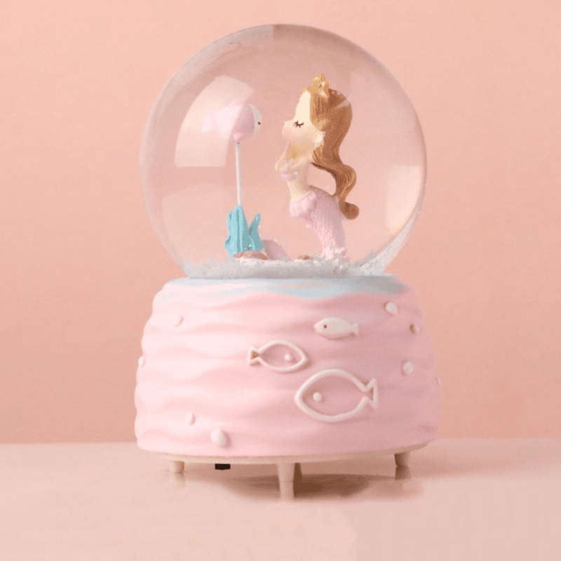 Beautiful Mermaid Pink Crystal Ball